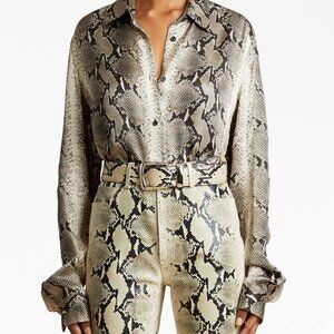 Khaite Argo snake-print shirt Size 8